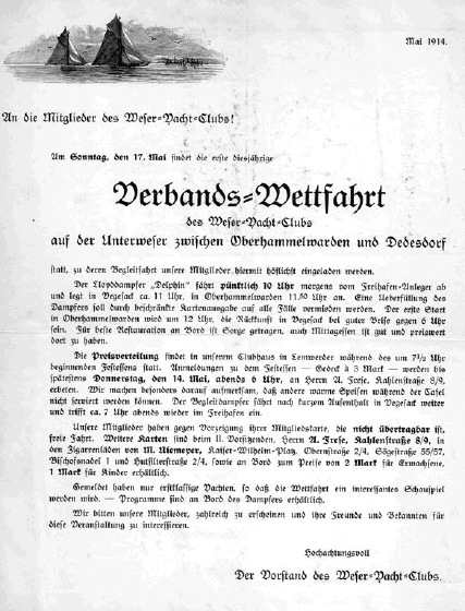 Verbandswettfahrt 1914