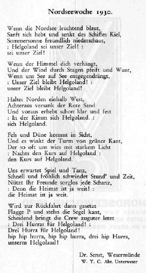 Nordseewoche 1930 Text